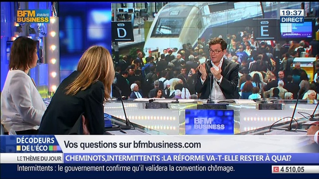Cheminots, intermittents… la réforme va-t-elle rester à quai ? dans Les Décodeurs de l'éco – 16/06 2/5