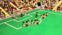 Animação de lego relembra momentos da estreia do Brasil na Copa