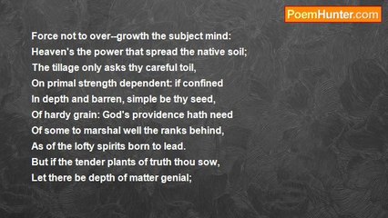 Henry Alford - Sonnet LXXXIII. To A Friend Concerned In Education.