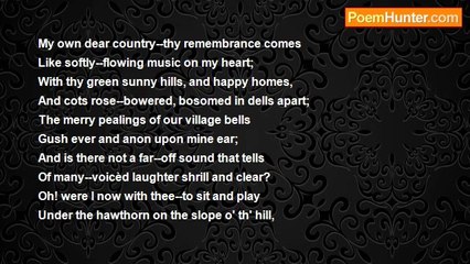 Henry Alford - Sonnet Written At A Distance From Home