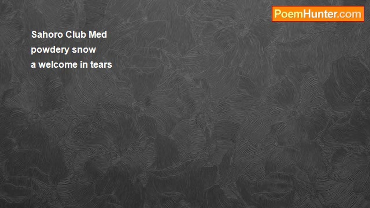 john tiong chunghoo - Travel Japan Haiku - Sahoro Club Med, Hokkaido