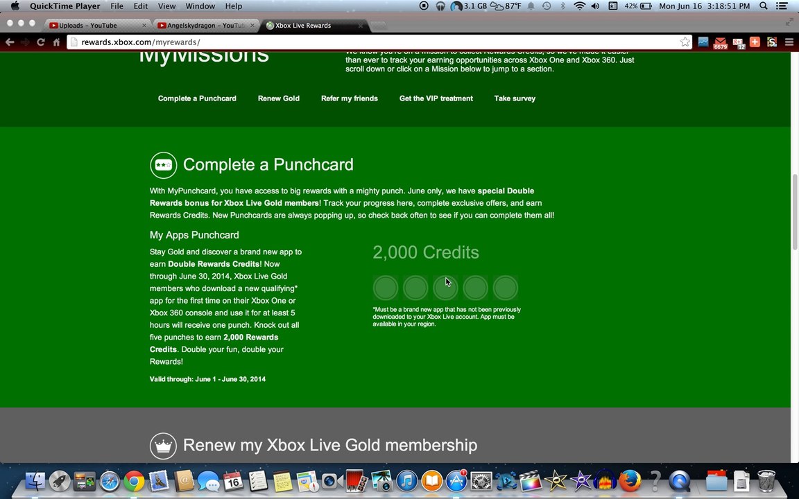 Xbox Live Rewards June 2014