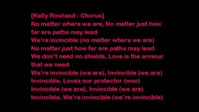 Tinie Tempah ft. Kelly Rowland - Invincible ( Lyrics on screen)