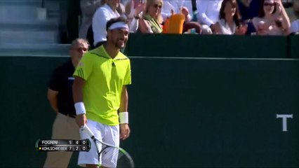 The Boodles Challenge - Fognini la clava entre las piernas