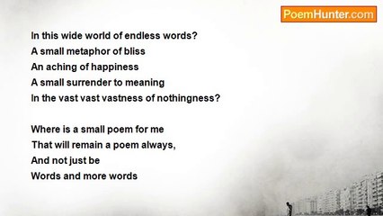 Shalom Freedman - Where Is A Small Poem For Me?