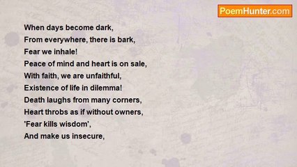 Aftab Alam - Fear Kills Wisdom