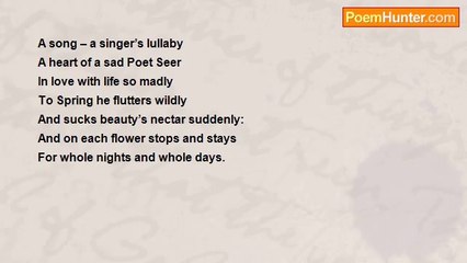 Emmanuel George Cefai - A song – a singer’s lullaby