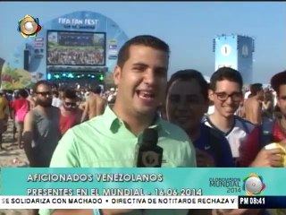 Aficionados venezolanos presentes en el Mundial 2014