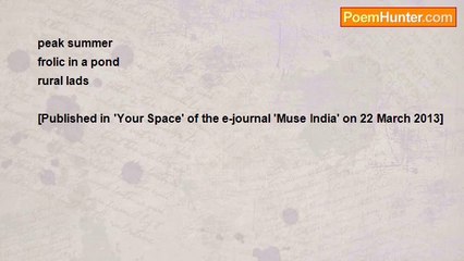 Geetima Baruah Sarma - Haiku # 2