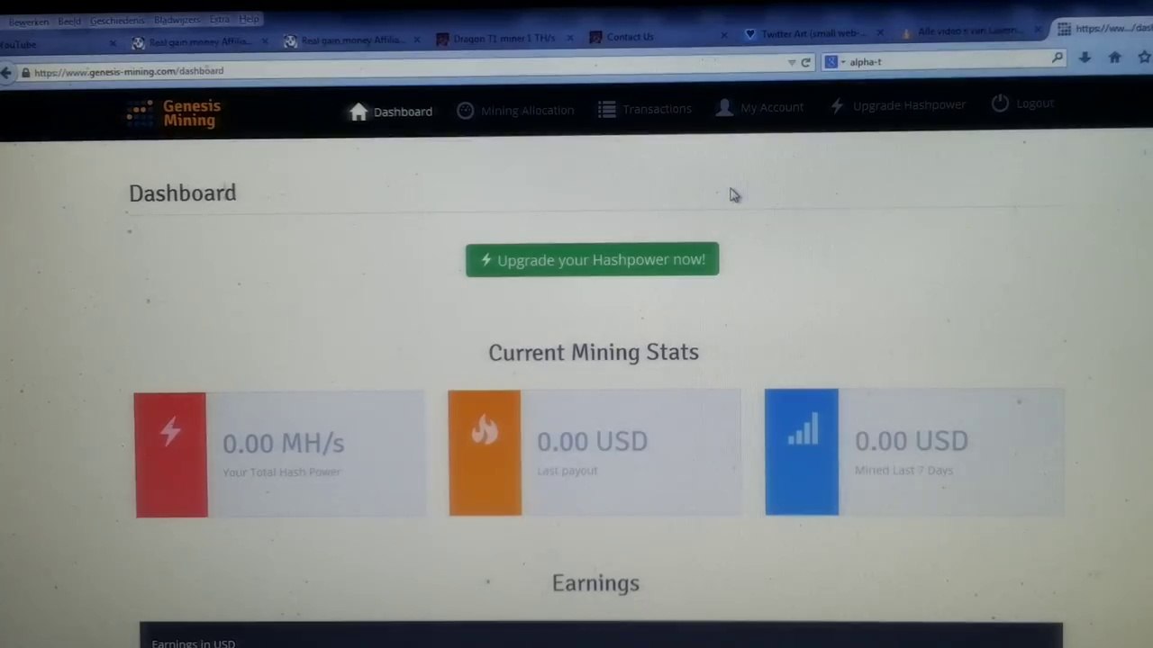 Genesis mining, The Scrypt Cloudmining Website