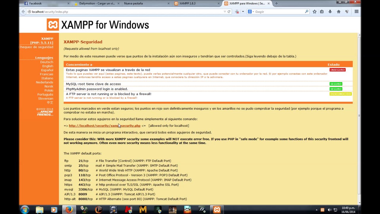 Servidor Apache + Mysql + PHP