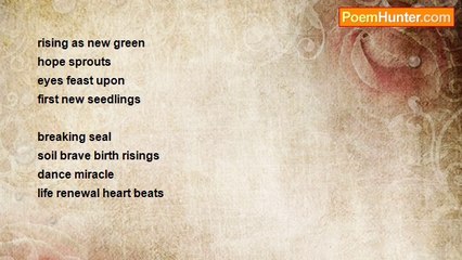 Terence George Craddock (Spectral Images and Images Of Light) - Eyes Feast Upon First New Seedlings