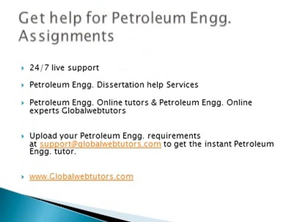 Petroleum Engg. Assignment Help