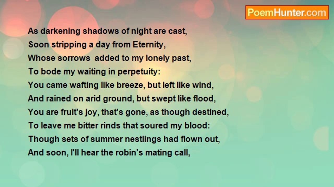 Reyvrex Questor Reyes - Love Sonnet 149:  'As darkening shadows of night are cast'