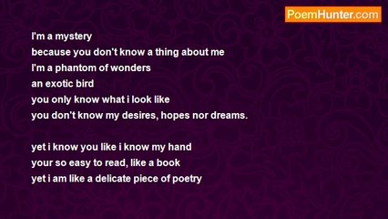 Face without a name - I 'm a Mystery