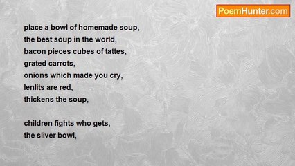 Sharron Stephenson - Childs Memory of Homemade Soup