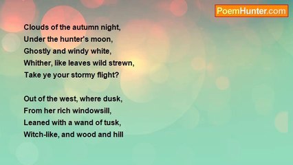 Madison Julius Cawein - Clouds Of The Autumn Night