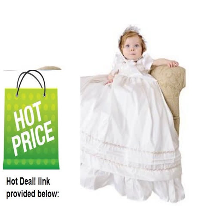Best Deals Jessa Heirloom Silk Christening Baptism Gown for Girls, Made in USA Review