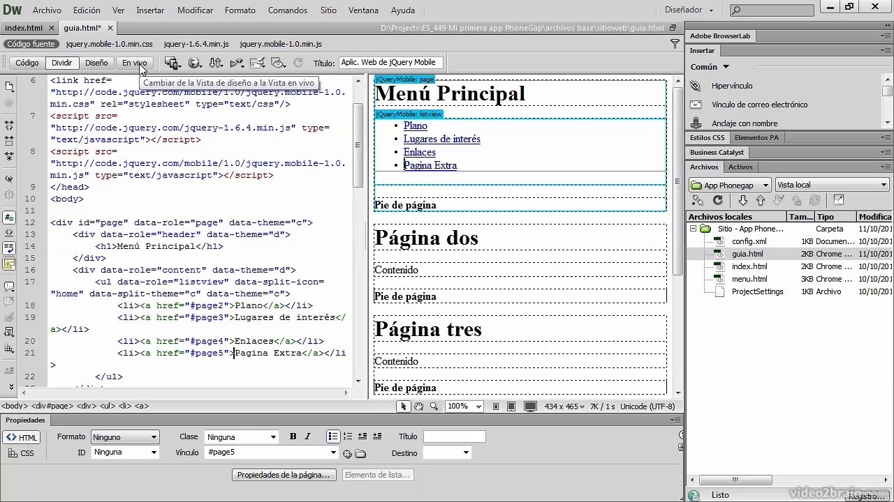[Tutorial] Contenido y navegacion entre paginas (2.3)