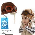 Best Deals Cute Pilot Aviator Beanie Black Coffee Baby Plush Hat Toddler Cap Soft Care Toy Review