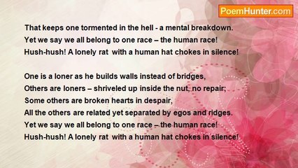 Harindhar Reddy - Hush! Hush! A LONELY RAT with a Human Hat Chokes in Silence!