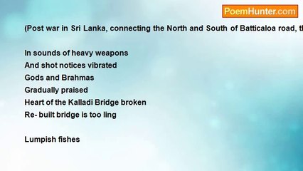 Udaya R. Tennakoon - The New Kalladi Bridge