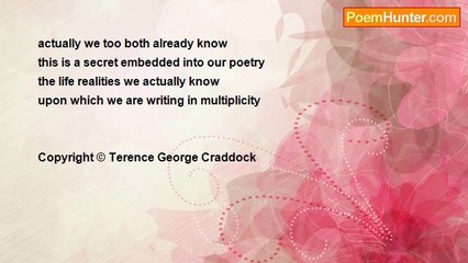 Terence George Craddock (Spectral Images and Images Of Light) - Writing In Multiplicity