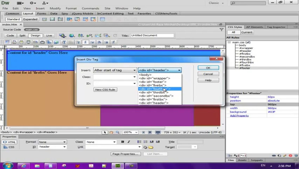 dreamweaver CS6 Tutorials part 47
