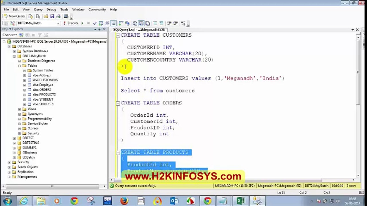 Database Testing Training 1 | Database Tables | Database Testing Online Training Tutorials
