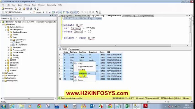 Database Testing Training 2 | Database Testing Online Training and Placement