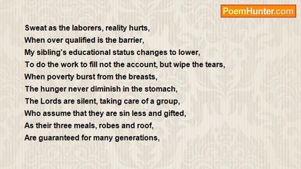 veeraiyah subbulakshmi - Reality Really Hurts, Man!