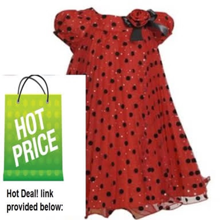 Best Deals Bonnie Baby Baby-girls Mesh Pleated Flocked Holiday Dress Review