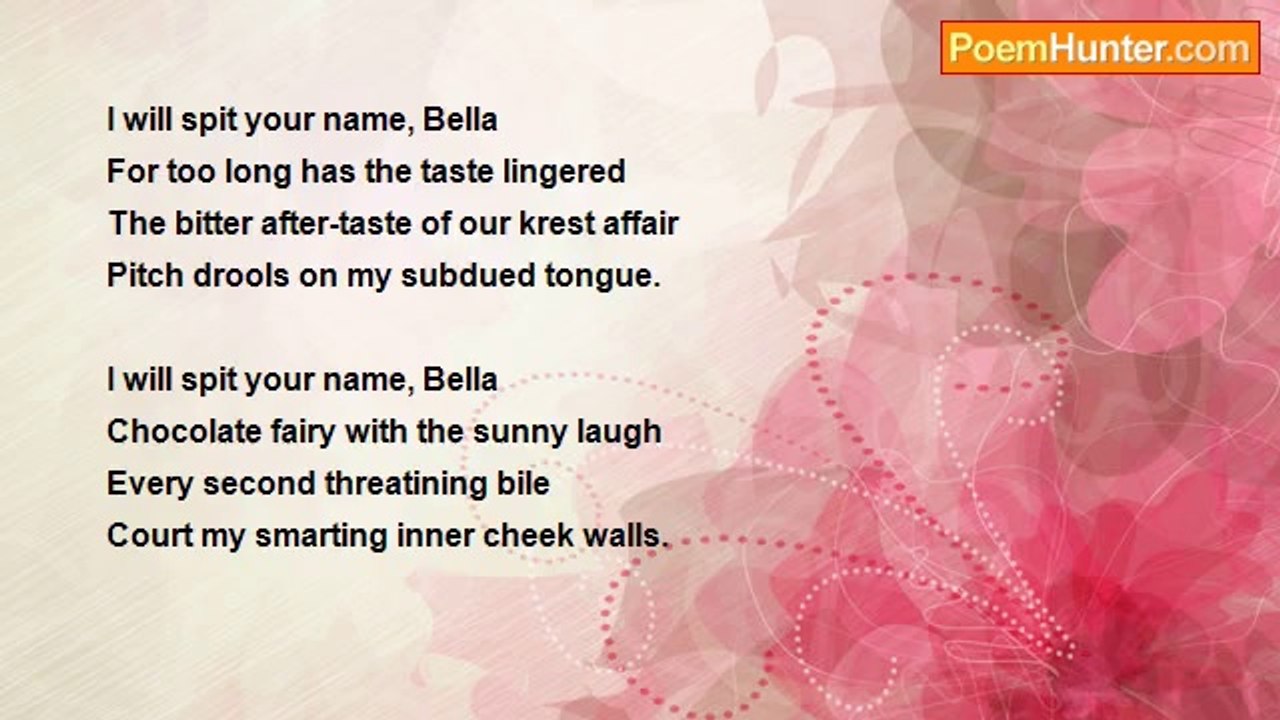 Odey Patricks - I Will Spit Your Name, Bella