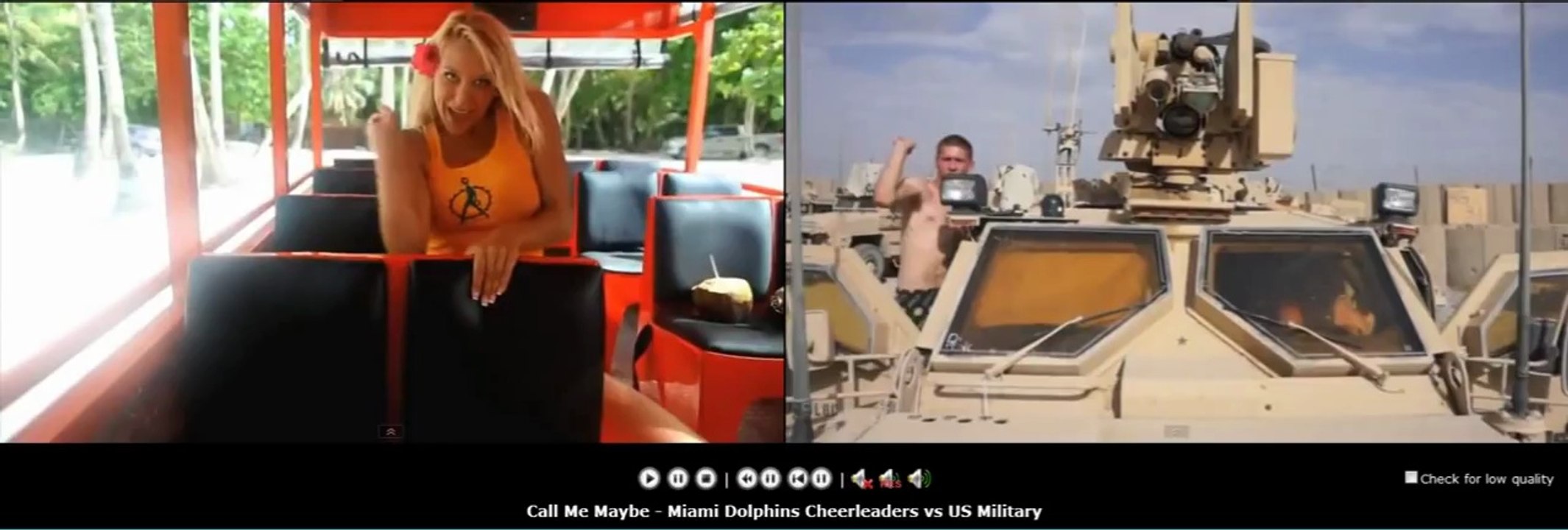 Call Me Maybe - Miami Dolphins Cheerleaders vs US Military