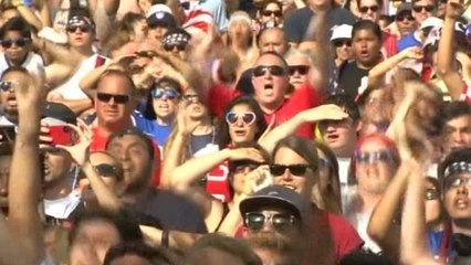 US fans celebrate victory over Ghana
