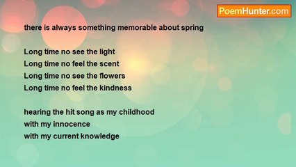 wabi sabi - Spring Is A Reminder