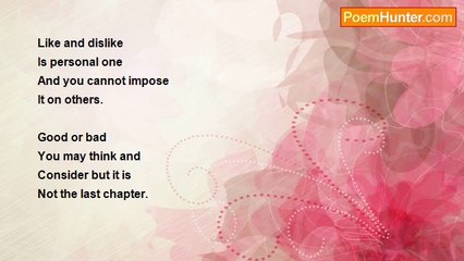 gajanan mishra - Like And Dislike - Personal One