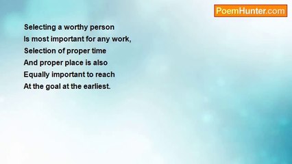 gajanan mishra - Selecting a worthy person