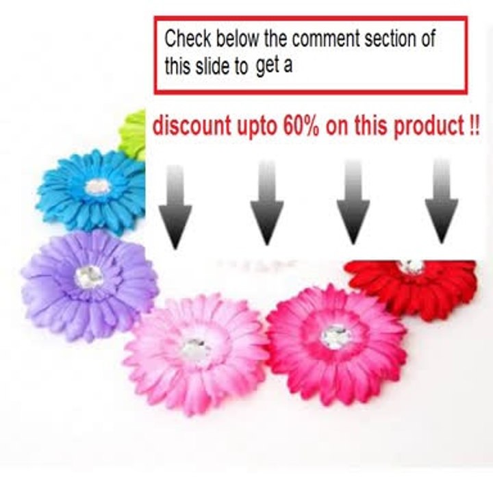 Best Deals Ema Jane - Spring Bling Gerber Daisy Flower Hair Clips Only Review