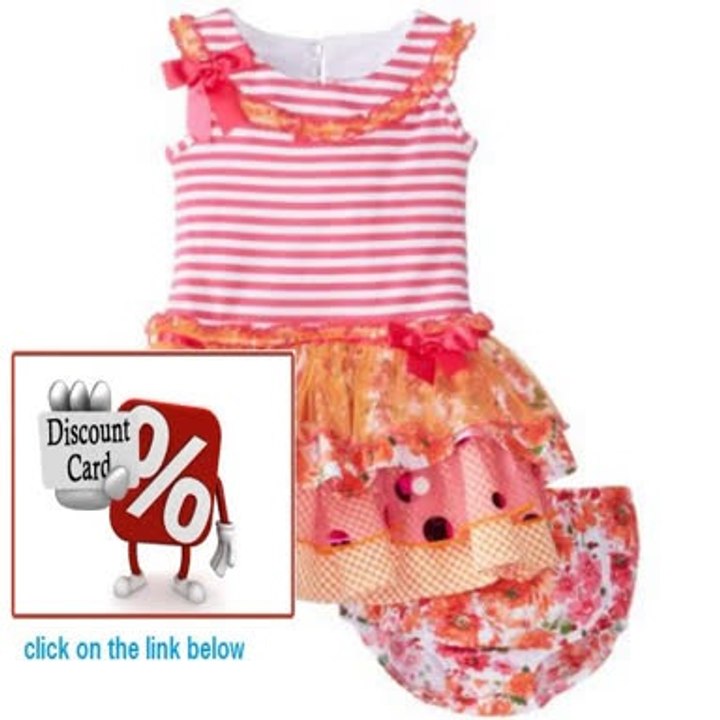Best Deals Bonnie Baby Baby-Girls Infant Sleeveless Stripe Knit to Multi Tiered Skirt Review