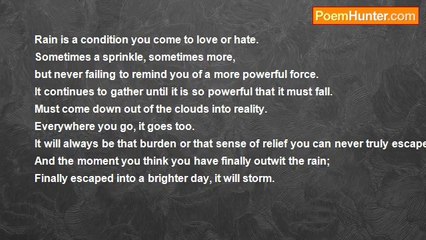 Sierra Staten - You Can't Outsmart the Rain