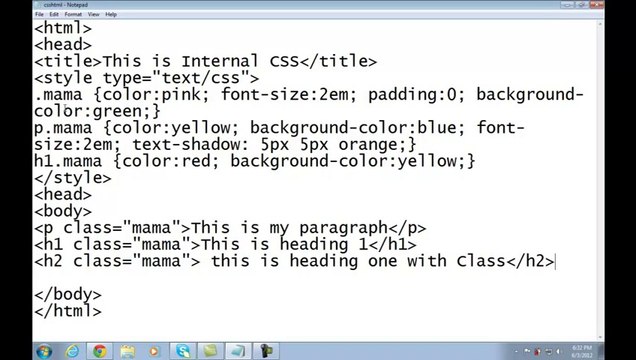 CSS Style Sheet Classes Tutorials Part 11