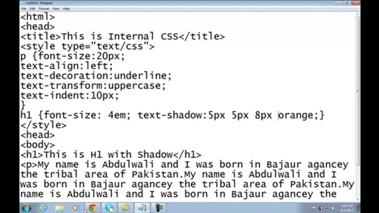 CSS Style Sheet Text format Part 5