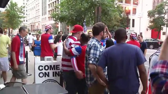 USA soccer fans celebrate World Cup victory