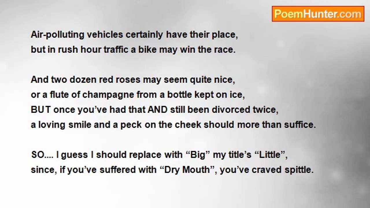 Bri Edwards - The Little Things...... [my excuse for not giving roses; etc.; humour/humor? ]