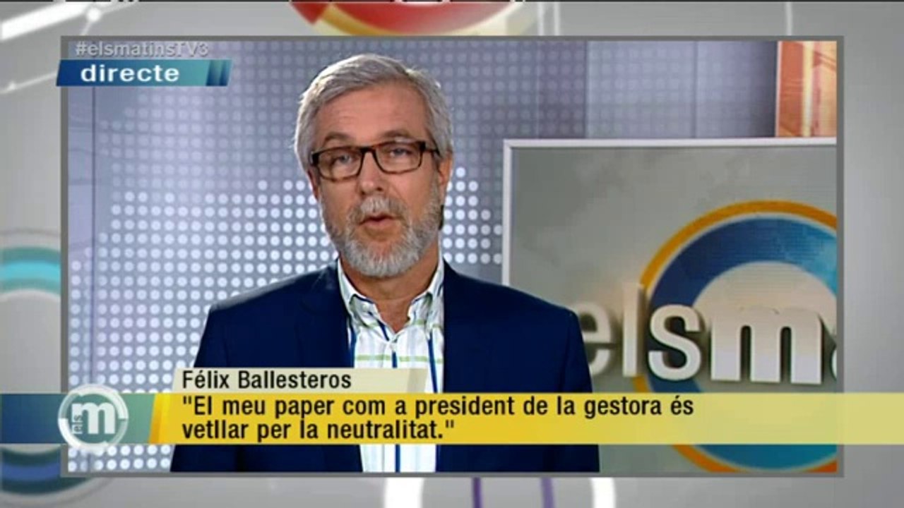 TV3 - Els Matins - Fèlix Ballesteros: "És bo que es presentin el màxim de candidats possible"