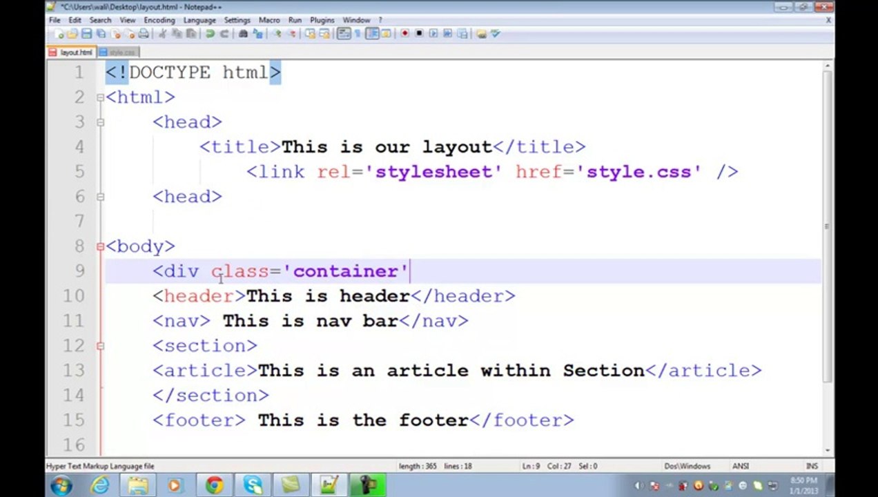 CSS3 & HTML5 Website Layout  Part 1