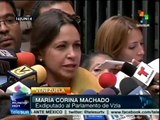 Rechaza cargos la ex legisladora María Corina Machado
