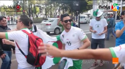 لحظات قبل المواجهة البلجيكية و أجواء عالمية للجماهير الجزائرية