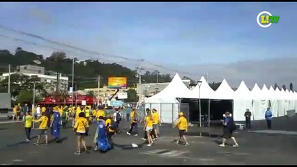 Em véspera de jogo, australianos invadem Beira-Rio